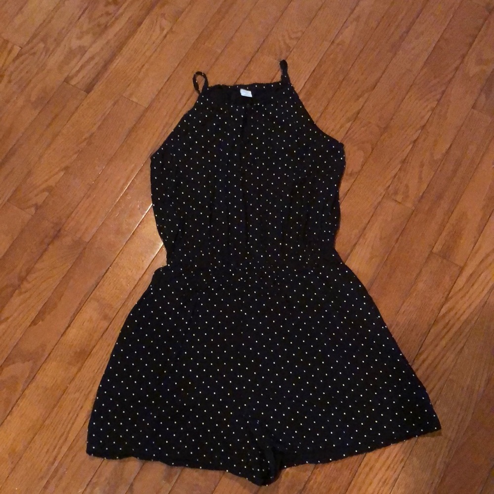 Old Navy Black polka dot Romper XS